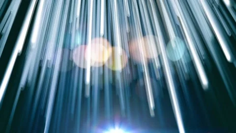 A light beam is shining through the air loop Stock Footage 256485612