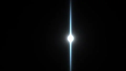 Light beam shining through darkness in a black background Stock Footage 338358162