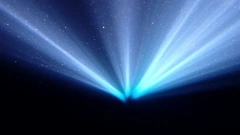 Light beam underwater cave Stock Footage 229742857
