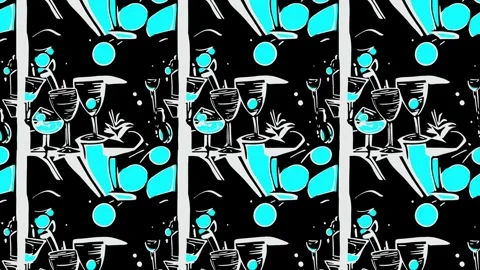 Light beams and cocktail pattern — Vertical Motion Stock Footage 308251715