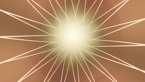 Light beams create patterns in warm tones with a central glow Stock Footage 337411223