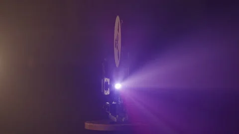 Light Beams From Film on an Old Projector Stock Footage 210220486