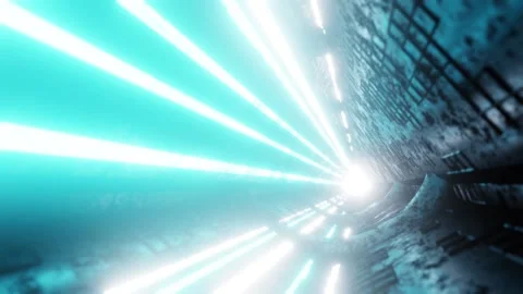 Light beams in motion Stock Footage 155125108