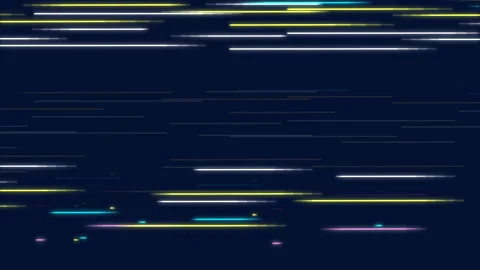 Light beams in motion streak across a deep blue field, forming a futuristic Stock Footage 295170696