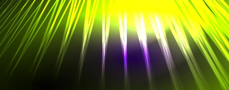 Light beams, neon lines abstract background. Vector Illustration For Wallpaper Stock Illustration