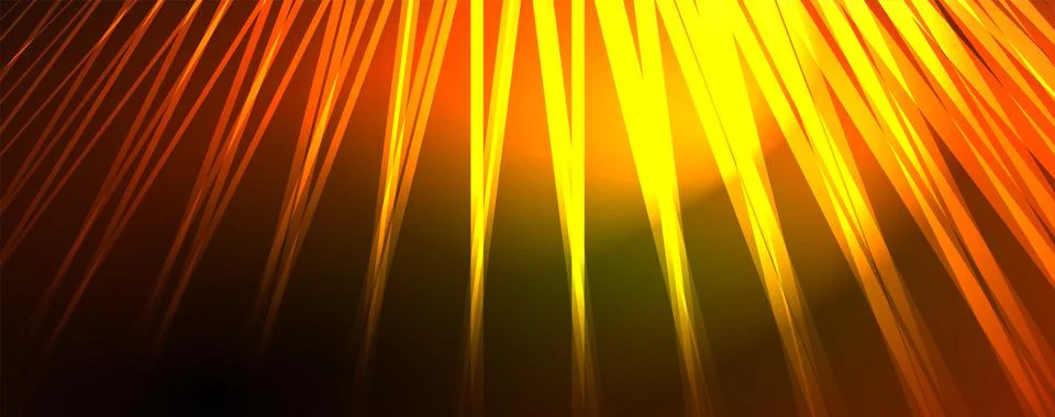 Light beams, neon lines abstract background. Vector Illustration For Wallpaper Stock Illustration