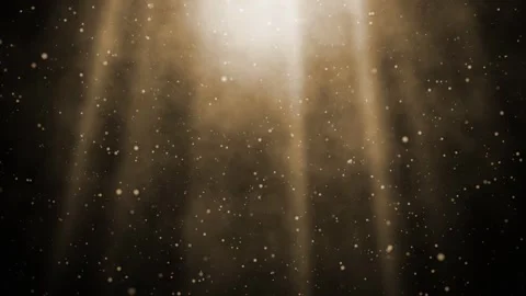 Light beams piercing smoke - falling and floating bokeh dust particles - Stock Footage 292780942