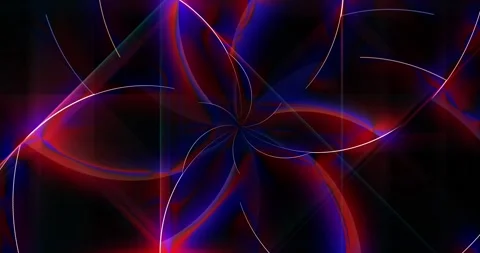 Light beams of red and blue shades form patterns Stock Footage 285498526