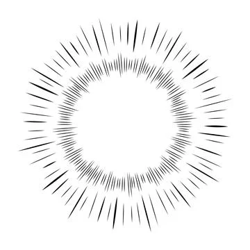 Light beams refraction radial frame Stock Illustration