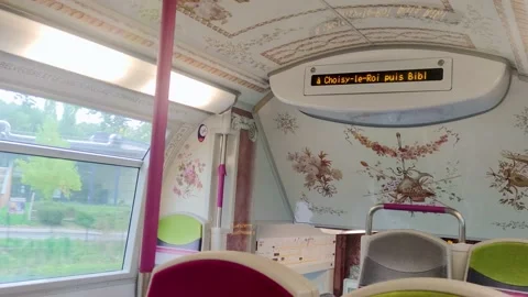 Light, Beautiful Passenger Train Ccar Inside.  Stock Footage 227712392