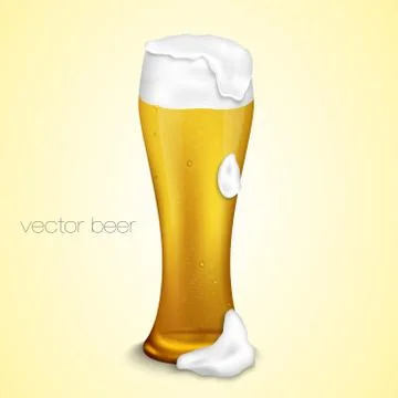 Light beer with the foam Stock Illustration