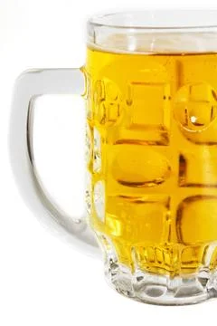 Light beer isolated from white Stock Photos