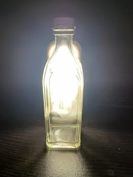 The Light Behind The Bottle Stock Photos