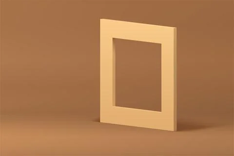 Light beige 3d squared frame isometric wall background for commercial adver.. Illustrazione stock