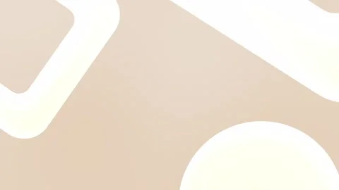 Light beige and white abstract design with rounded shapes. Seamless loop Vídeo Stock 309855800