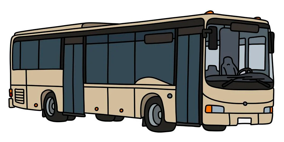 The light beige bus Stock Illustration