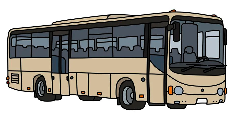 The light beige bus Stock Illustration