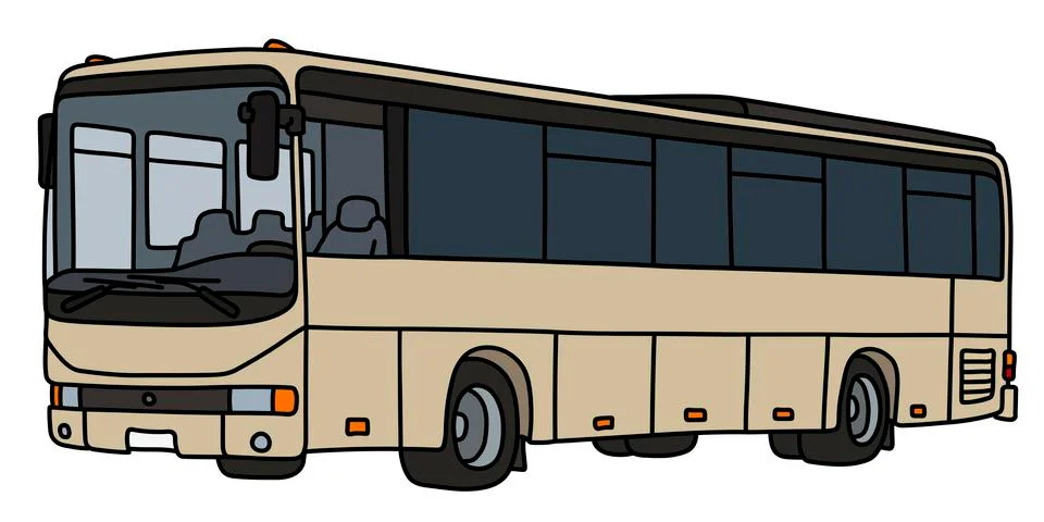 The light beige bus Stock Illustration