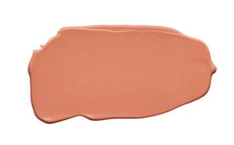 Light beige creamy foundation texture isolated on white Stock Photos