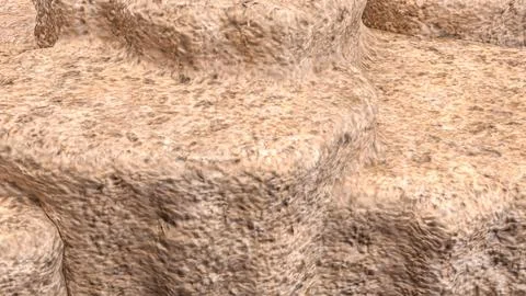 Light Beige Granite Stone Surface Texture Background 3d render. Stock Photos