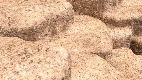 Light Beige Granite Stone Surface Texture Background 3d render. Stock Photos