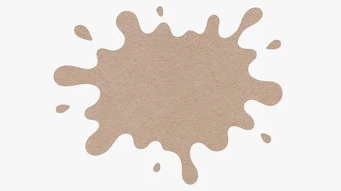 Light beige splash with copy space from textured paper isolated on white ba.. Ilustración de archivo