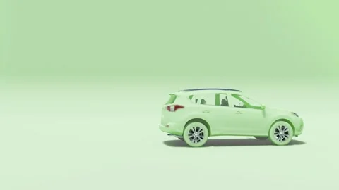 Light Beige SUV on Studio Setting Stock Footage 323267721