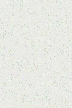 Light beige terrazzo tile floor texture with pale blue chips and grid lines for Stock Illustration