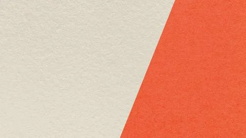 Light beige texture background with coral orange diagonal angled split and co Stock Illustration
