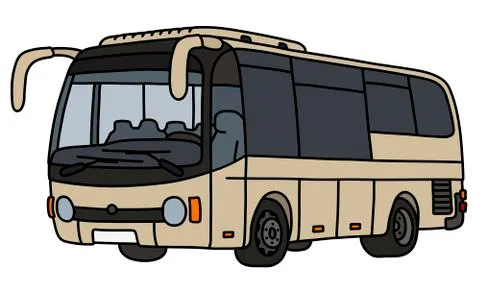 The light beige touristic bus Stock Illustration