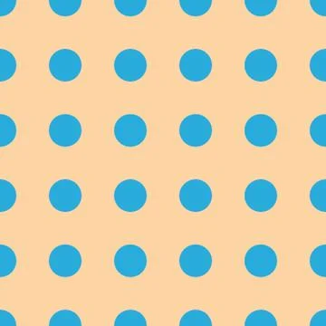 Light Beige Vector Seamless Pattern with Light blue Polka Dots. Vintage style Stock Illustration