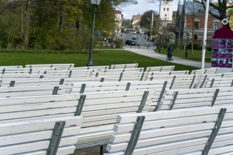 Light benches Stock Photos