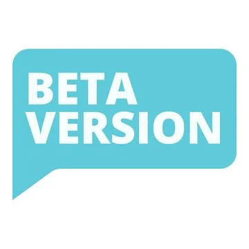 Light beta version icon cartoon vector. Computer digital Illustrazione stock