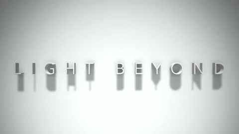 Light beyond 3D title animation white text on a white background Stock Footage 298900233
