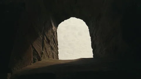 Light Beyond the Stone Arch – Symbol of Hope and New Beginnings Stock Footage 341054243