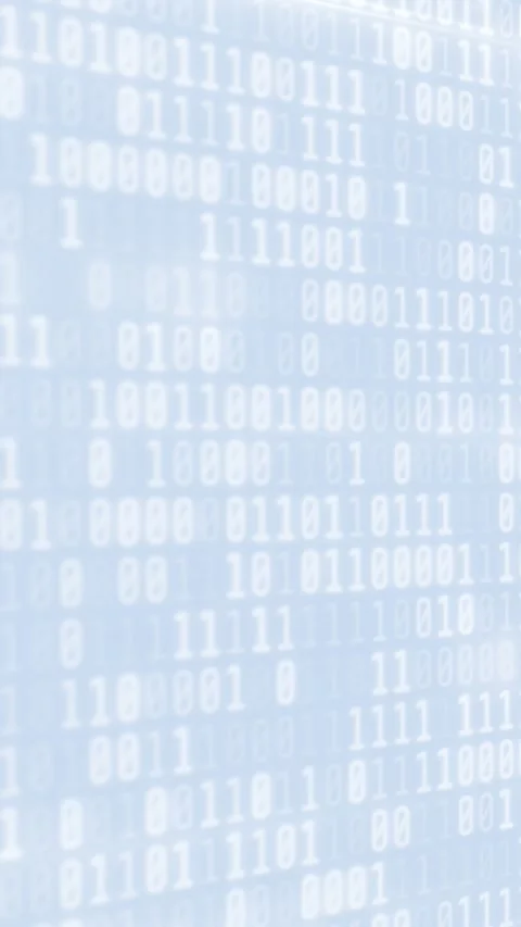 Light binary code moving in digital space. Stock Footage 253486578