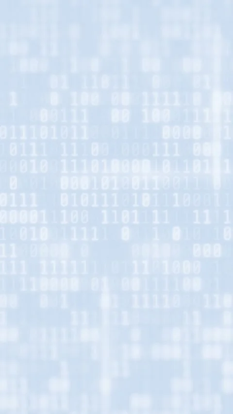 Light binary code moving in digital space. Stock Footage 258822194