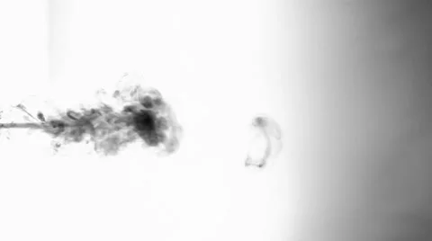 Light Black Ink Spit in Slow Motion Stock Footage 30460955