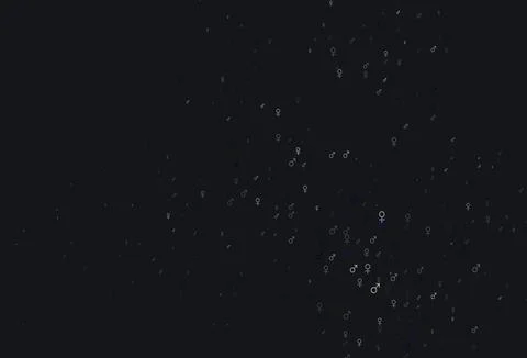 Light black vector backdrop with gender signs. 스톡 일러스트