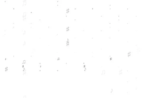 Light Black vector background with music symbols. Stock Illustration