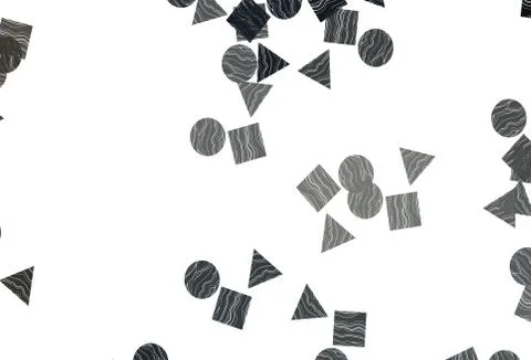 Light Black vector layout with circles, lines, rectangles. Stock Illustration