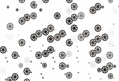 Light Black vector pattern with christmas snowflakes. Stock Illustration