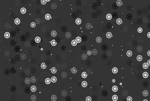 Light Black vector pattern with christmas snowflakes. Stock Illustration