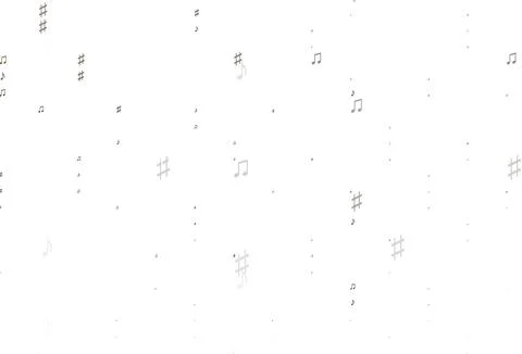 Light Black vector pattern with music elements. Stock Illustration