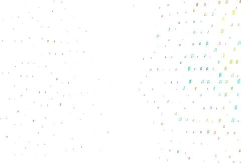 Light Black vector texture with musical notes. Illustrazione stock