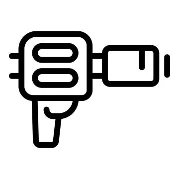 Light blaster icon outline vector. Fantasy effect weapon Stock Illustration