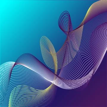 Light blend line vector abstract background. Illustrazione stock