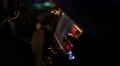 Light blinking on flight control panel at aircraft cockpit, pilot flying plane HD Footage