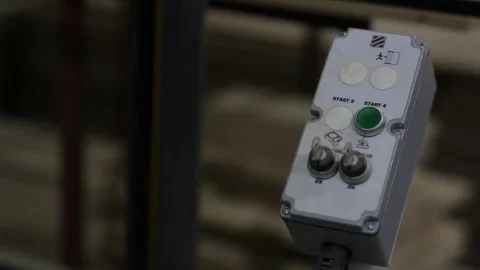 Light Blinks on CNC Machine Safety Sensors Stock Footage 82868425