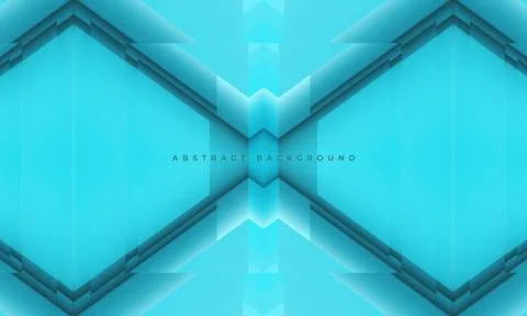Light blue 3D abstract gaming background with tech futuristic rhombus frames Stock Illustration